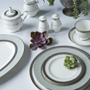 Noritake China – Odessa Platinum Collection. Photo courtesy of www.noritakechina.com